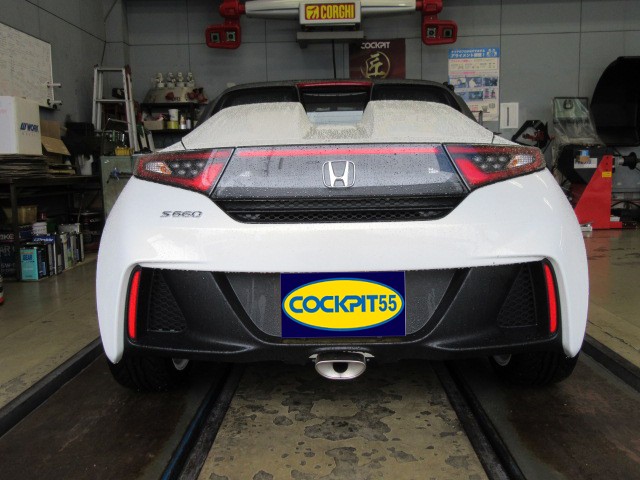 こだわりのチタンカラー仕上げ！「BLITZ NUR-SPEC VSRマフラー」をS660  