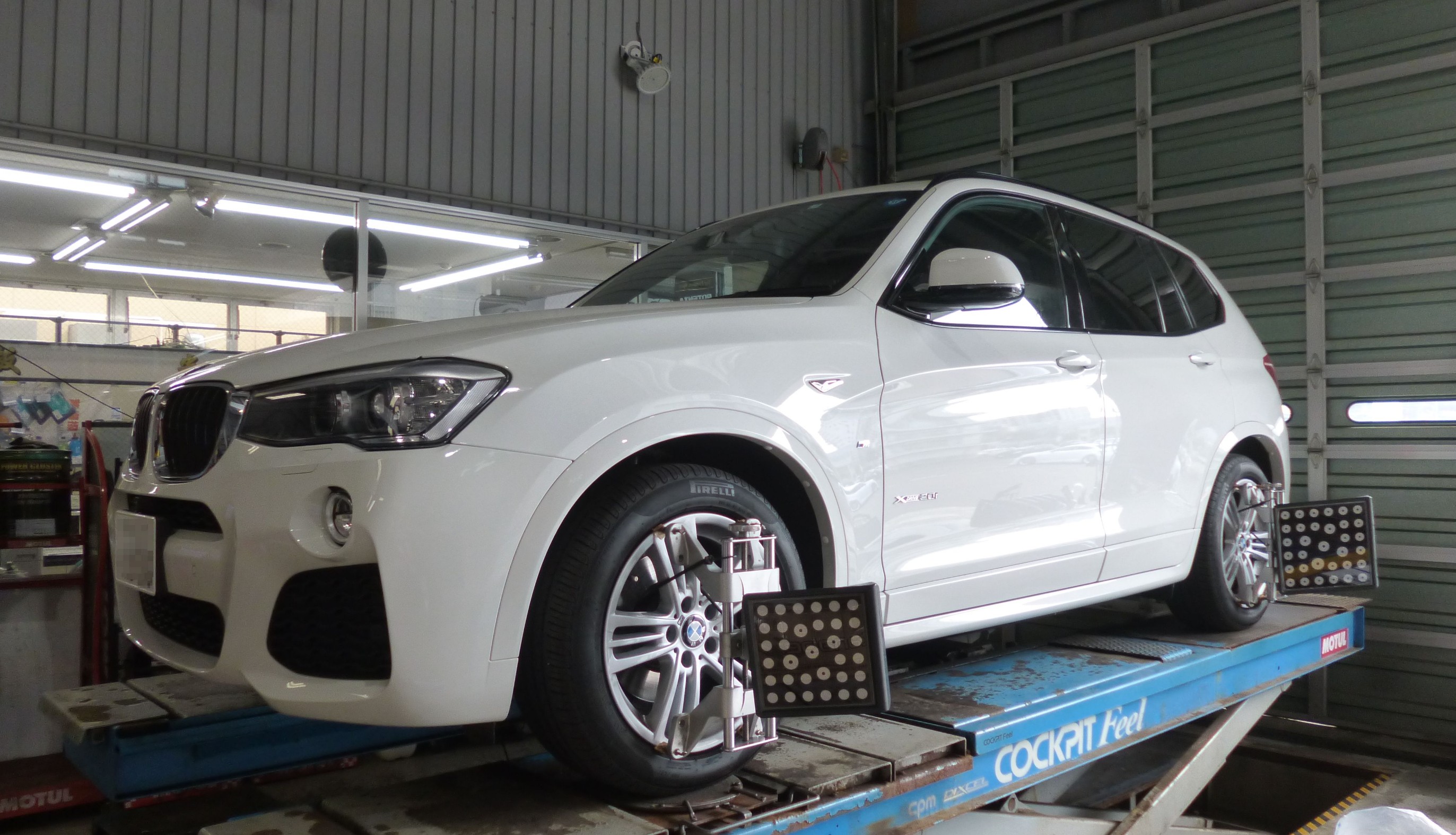 H&R ダウンスプリング取付 & 4輪アライメント測定＆調整作業 ／ BMW