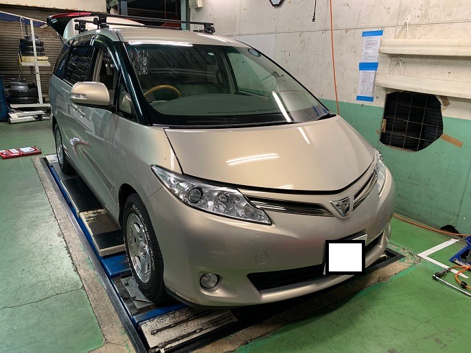 50エスティマに車高調取り付け☆ | トヨタ エスティマ 足まわり