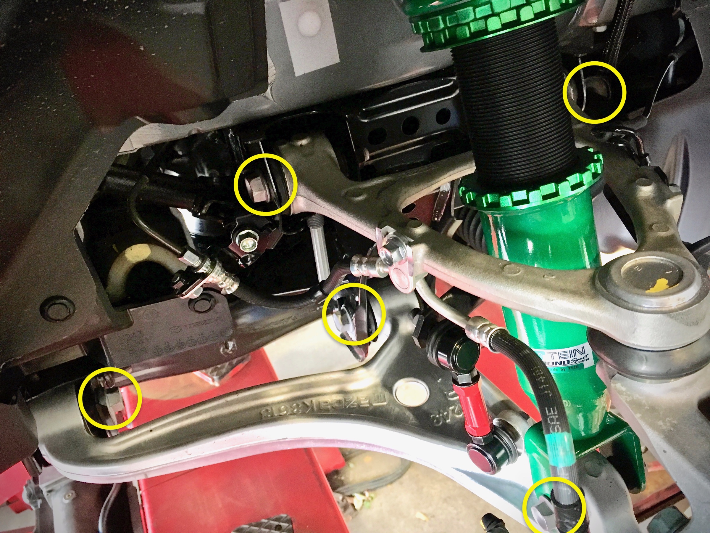 NDERC MAZDA ROADSTER RF ✖ TEIN MONO Sport | マツダ ロードスターRF 足まわり（サスペンション・ブレーキ）  足まわり（サスペンション・ブレーキ） > サスペンションパーツ関連取付 | ☆メモらんだむ☆ | コクピット 福島 | 車 のカスタマイズにかかわるスタッフより