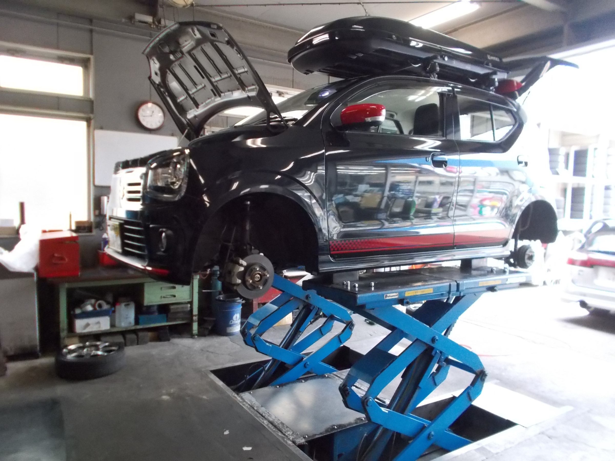 アルト ターボRS テイン製車高調「FLEX-Z」装着＆アライメント作業