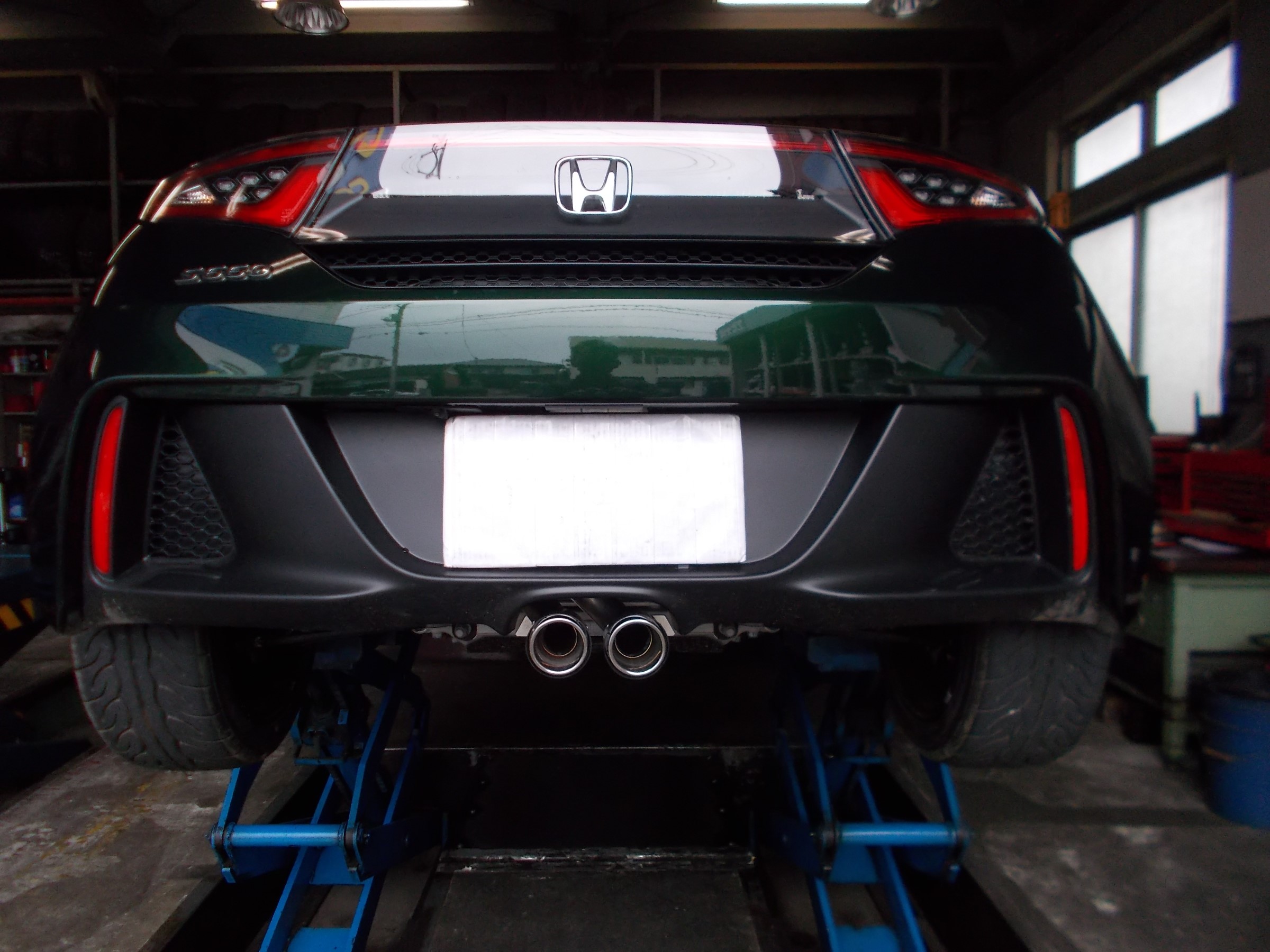 S660 HKS製スポーツマフラー「Hi-Power SPEC-L（保安基準適合）」装着