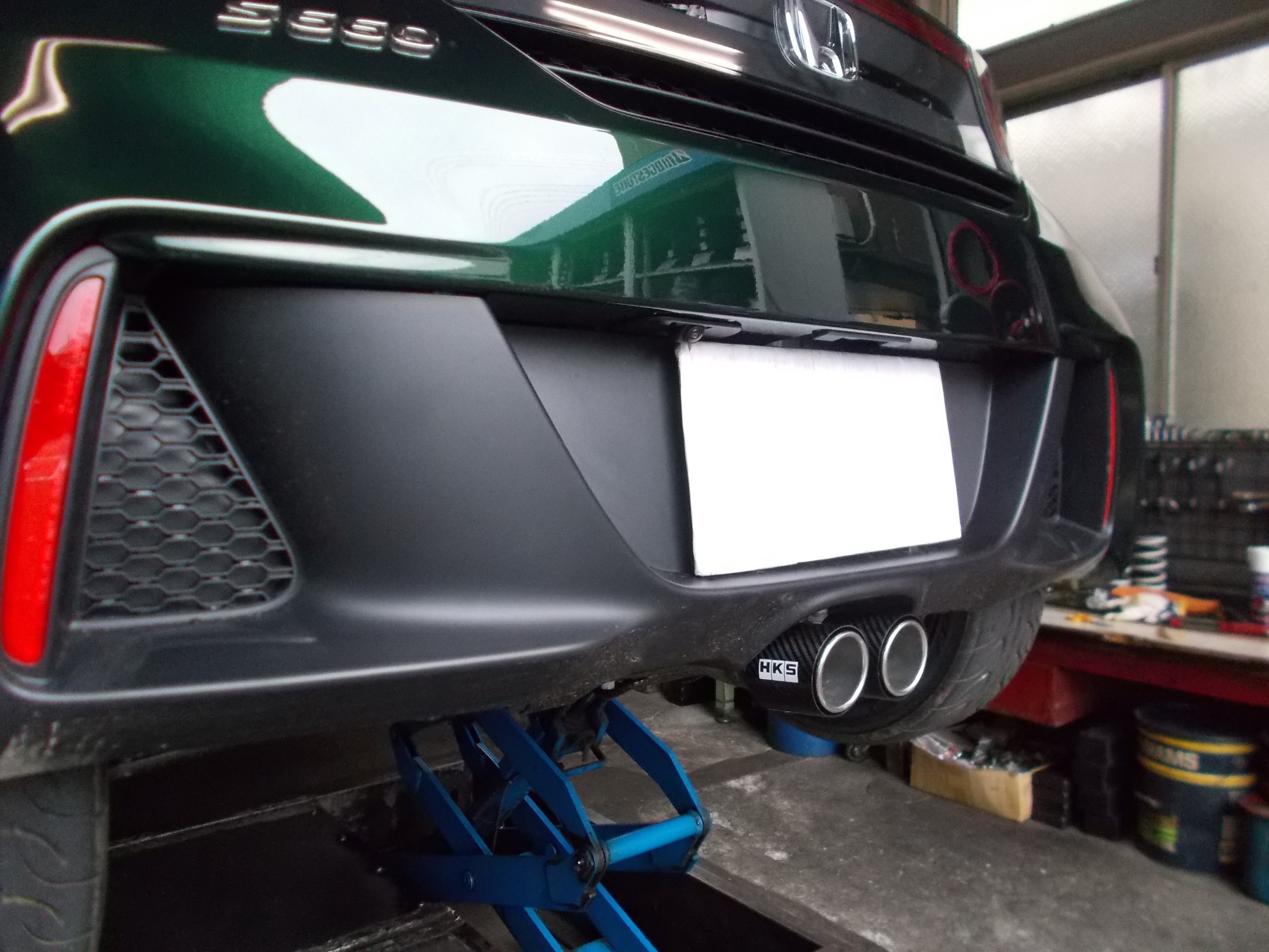 S660 HKS製スポーツマフラー「Hi-Power SPEC-L（保安基準適合）」装着