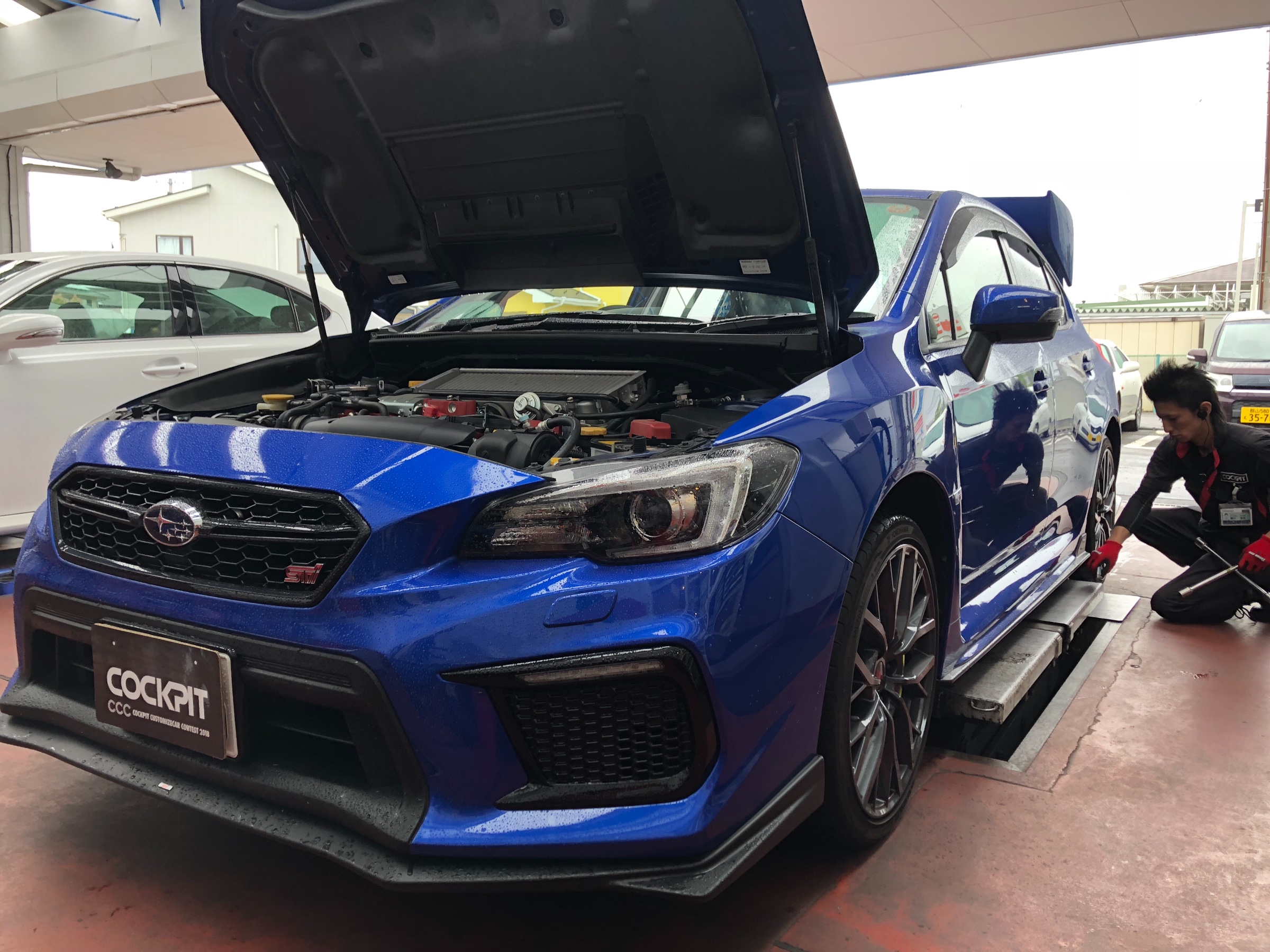 即発送可能】 OKUYAMA オクヤマ ストラットタワーバー フロント タイプI チタン製 WRX STI S4 VAB VAG