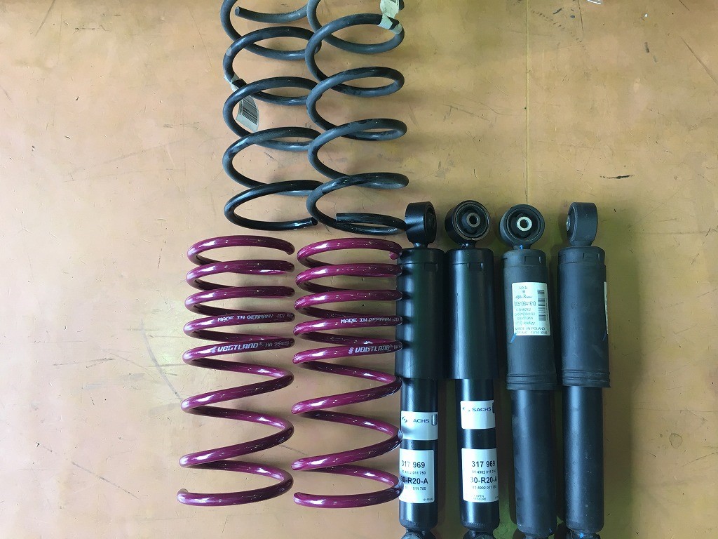 FIAT500S 足回りリフレッシュSACHS・ザックス四輪アライメント調整