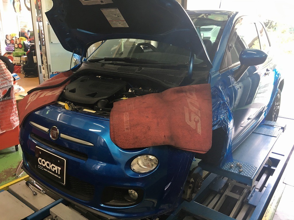 FIAT500S 足回りリフレッシュSACHS・ザックス四輪アライメント調整