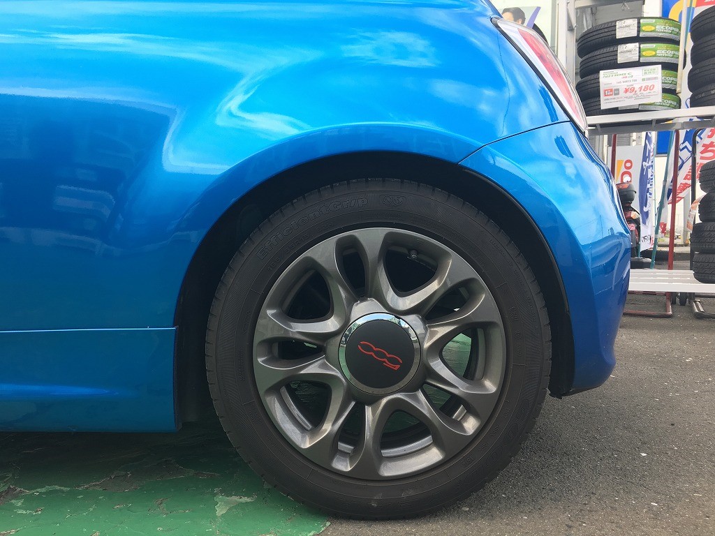 FIAT500S 足回りリフレッシュSACHS・ザックス四輪アライメント調整