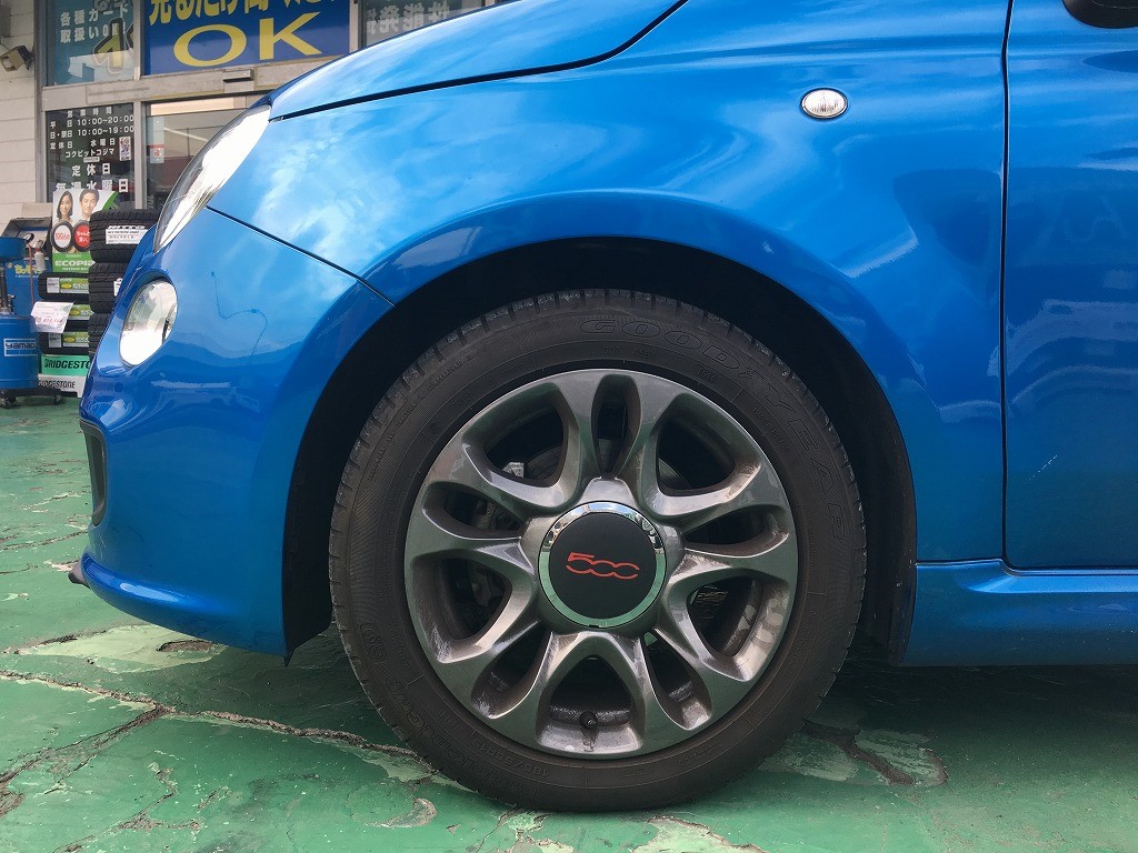 FIAT500S 足回りリフレッシュSACHS・ザックス四輪アライメント調整