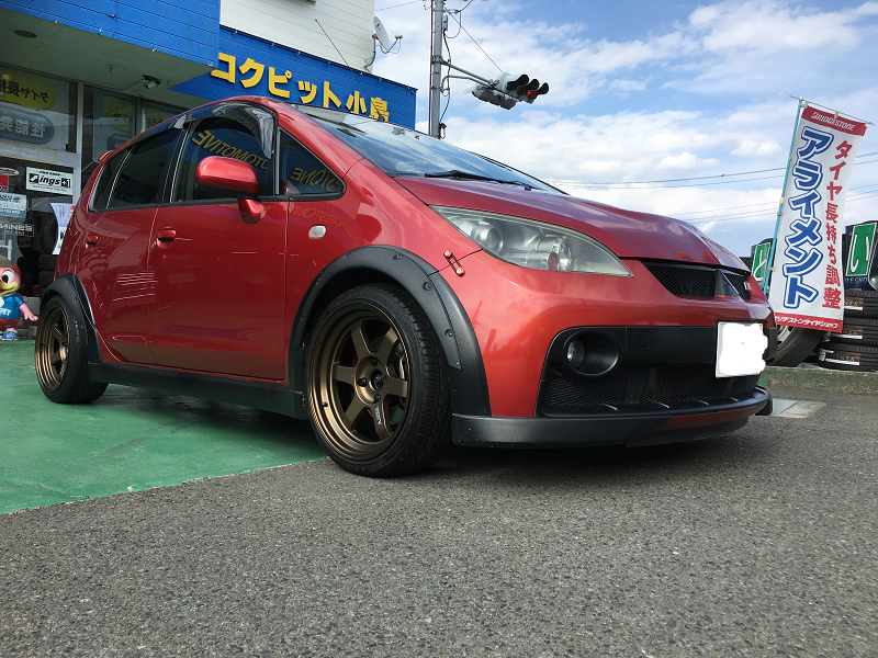 コルトラリーアートにレイズホイール装着 | 三菱 コルト ホイール
