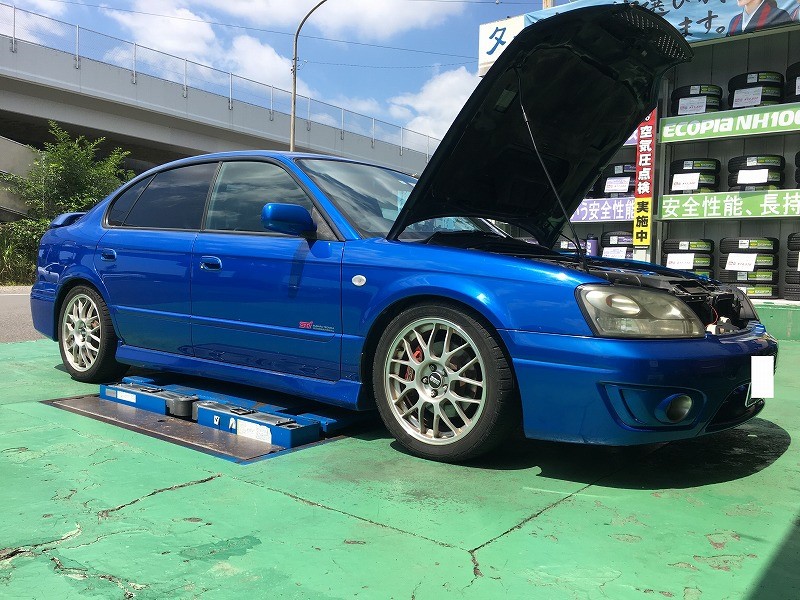 レガシィB4 クスコ車高調、四輪アライメント作業 | スバル レガシィB4
