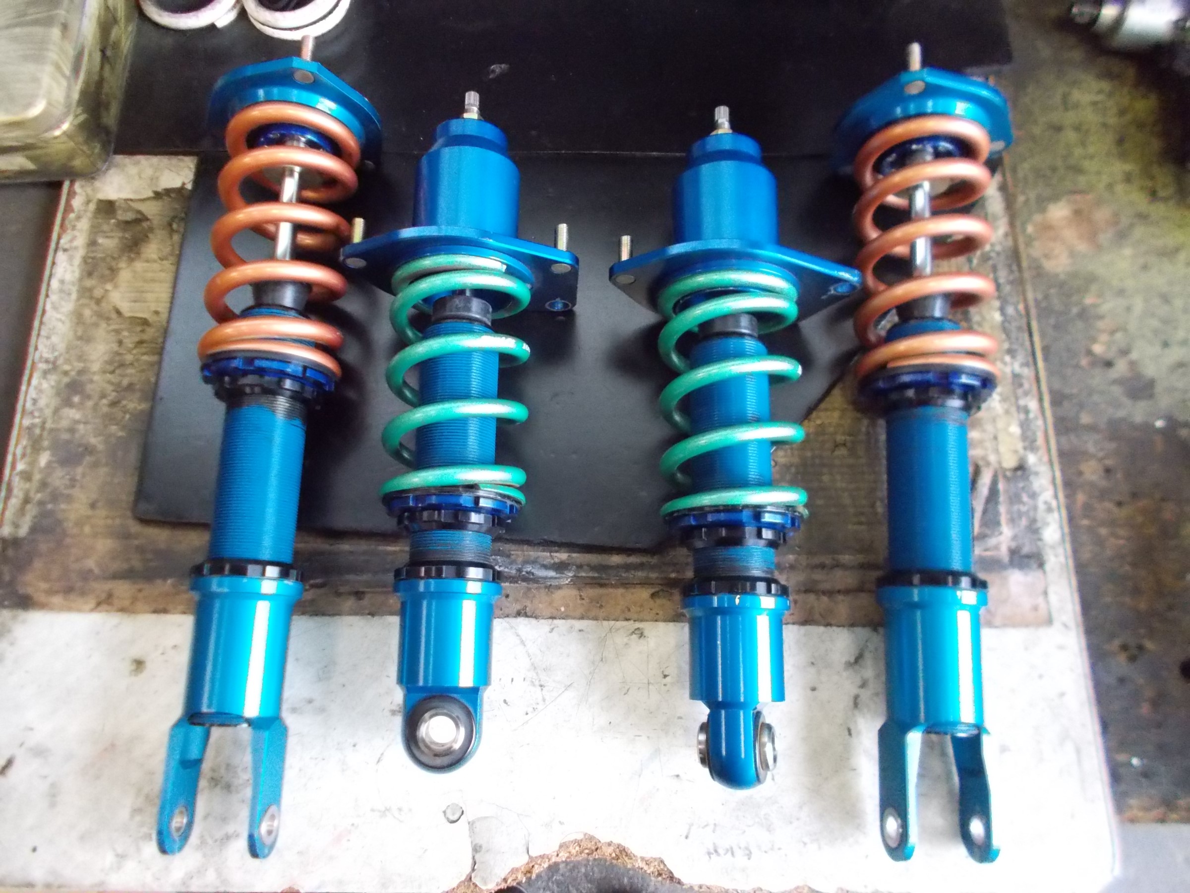 Rx 8 Dg 5オーバーホール済車高調 持込み 装着 アライメント作業 マツダ Rx 8 足まわり サスペンション ブレーキ サスペンションパーツ関連取付 作業日誌 コクピット 川越 お店の得意技紹介