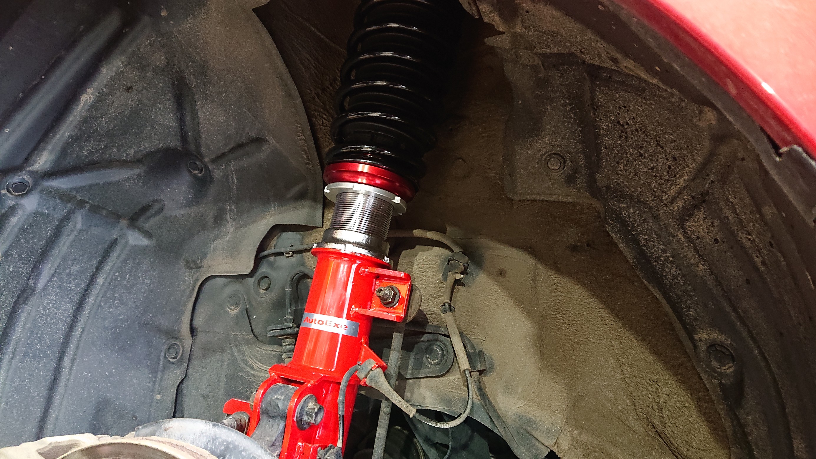 AutoExe（オートエグゼ）ストリート スポーツ サスキット 取付 & 4輪