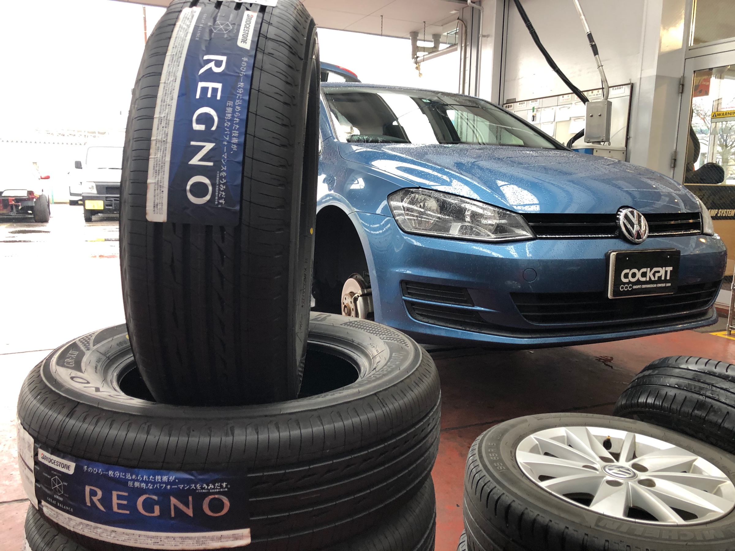 VW GOLF7 × REGNO GR-XⅡ タイヤ交換 & アライメント調整