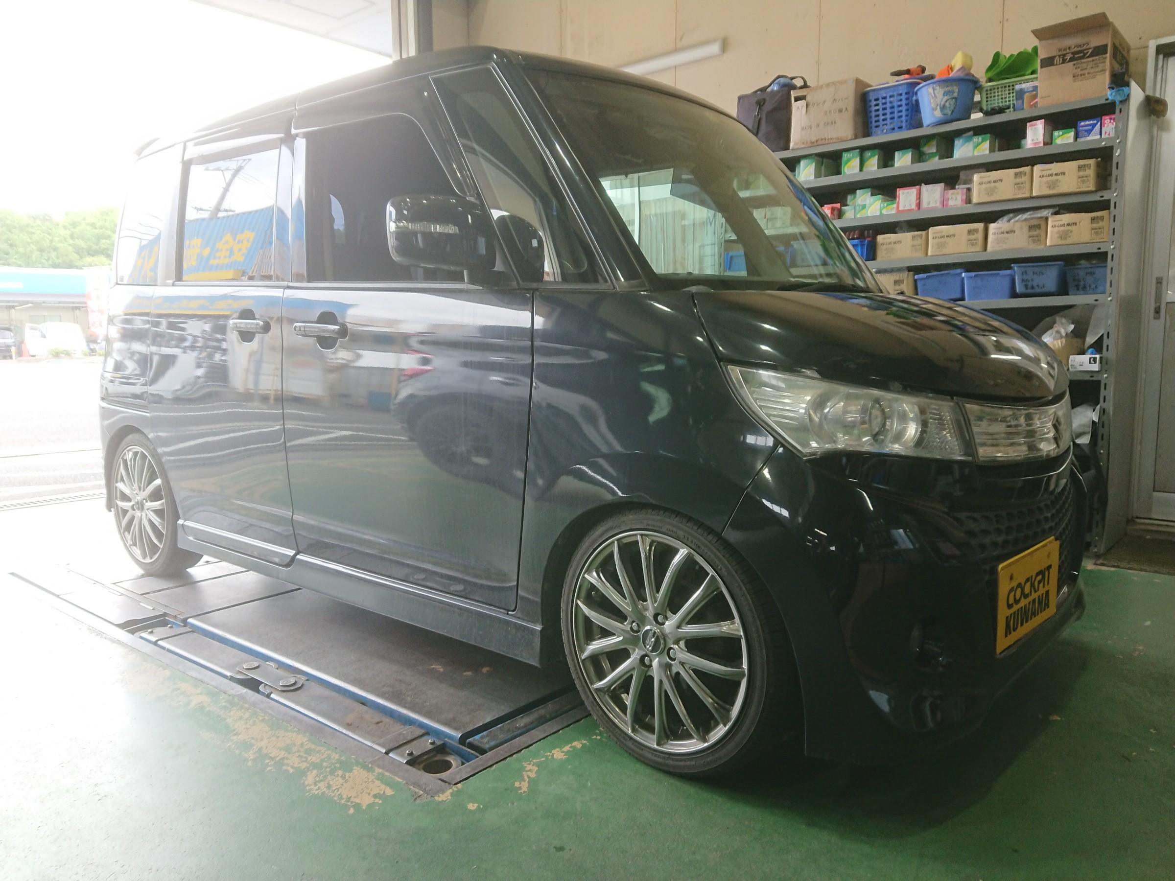 本日の車高調取り付け パレットsw スズキ パレットsw 足まわり サスペンション ブレーキ 足まわり サスペンション ブレーキ サスペンションパーツ関連取付 よ ひんのさぎょうにっき スタイルコクピット 桑名 お店の得意技紹介