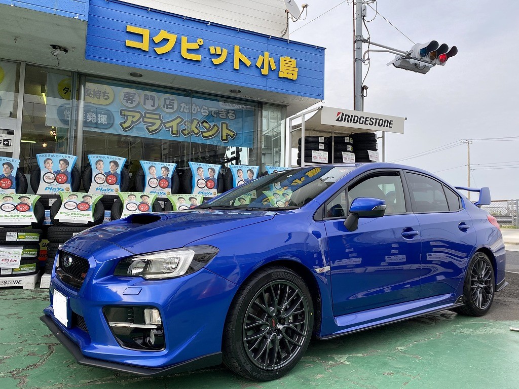 スバル WRX STI タイヤ交換 ポテンザ アドレナリンRE004・四輪