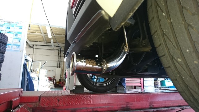 HA36Sアルトワークス × KCテクニカ GTマフラーStreet取り付け