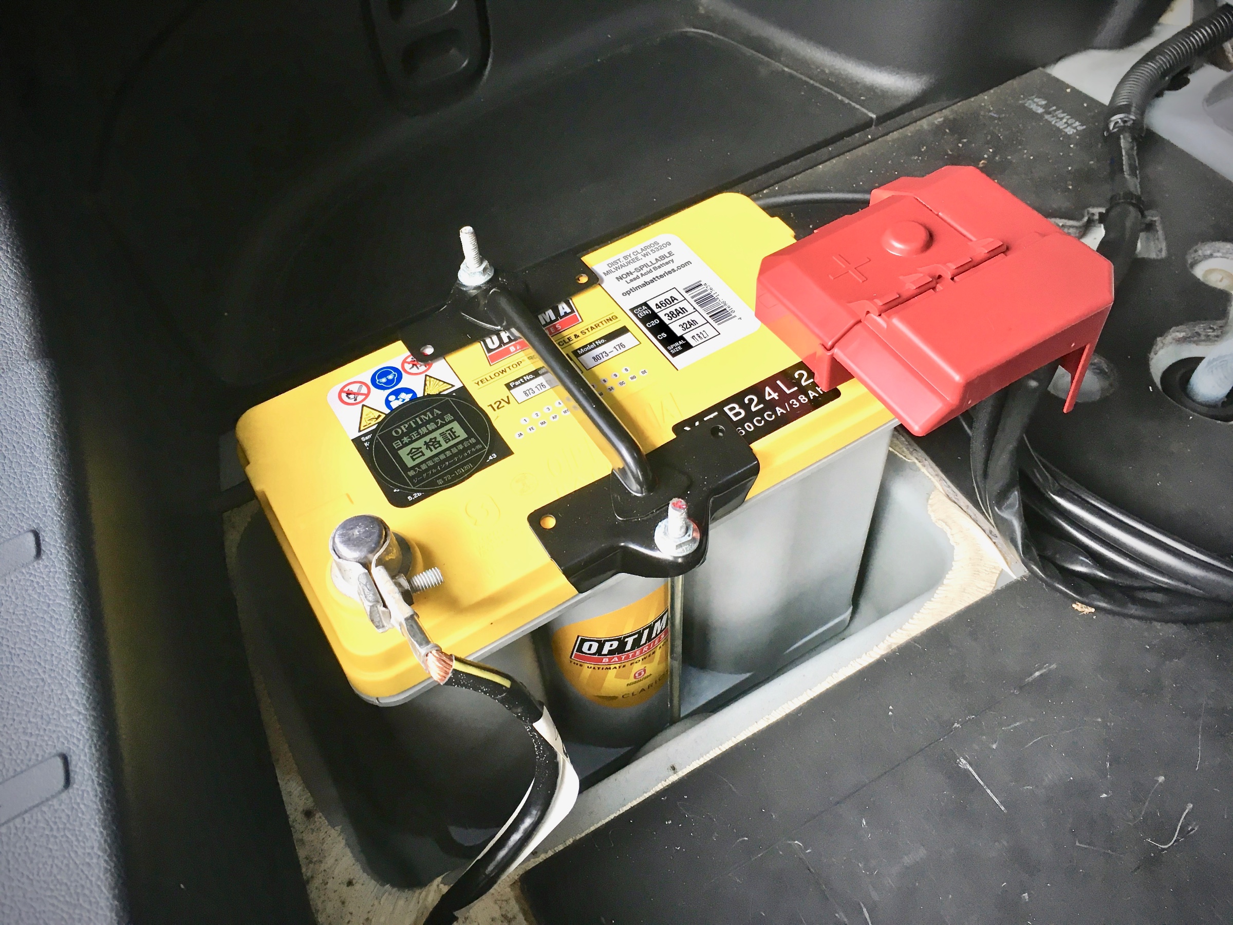OPTIMA BATTERIES YELLOW TOP | 三菱 アウトランダーPHEV メンテナンス ...