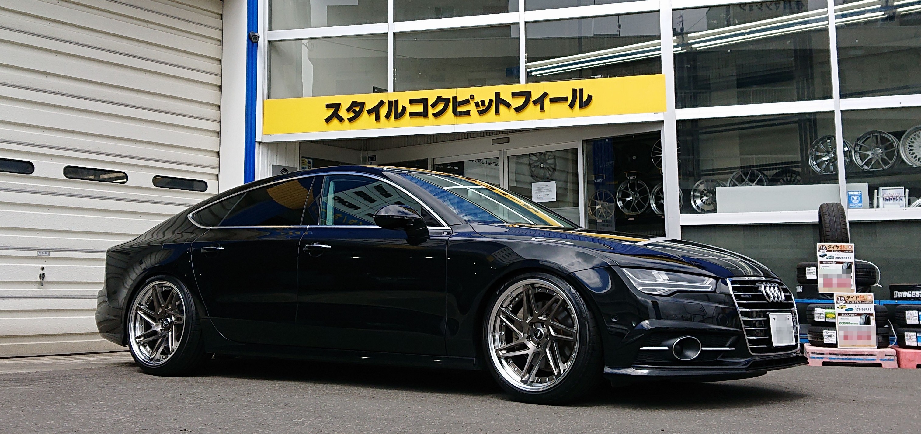 Audi A7 Sportback の足回り“一括お造り”作業 ／ ワーク & ポテンザ