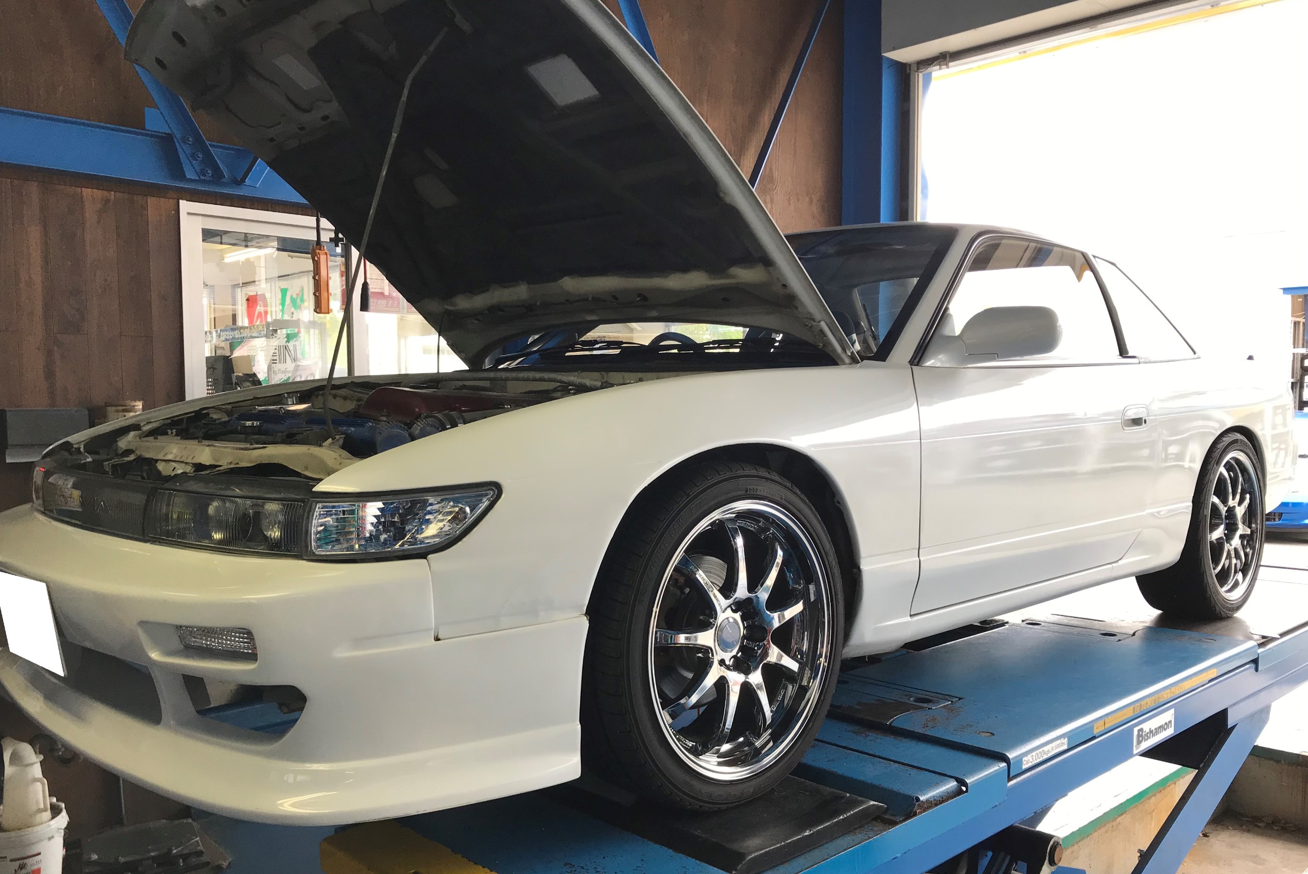 S13シルビア ホイールマッチング点検 日産 シルビア ホイール スタッフ日記 スタイルコクピット ズーム 車のカスタマイズにかかわるスタッフより