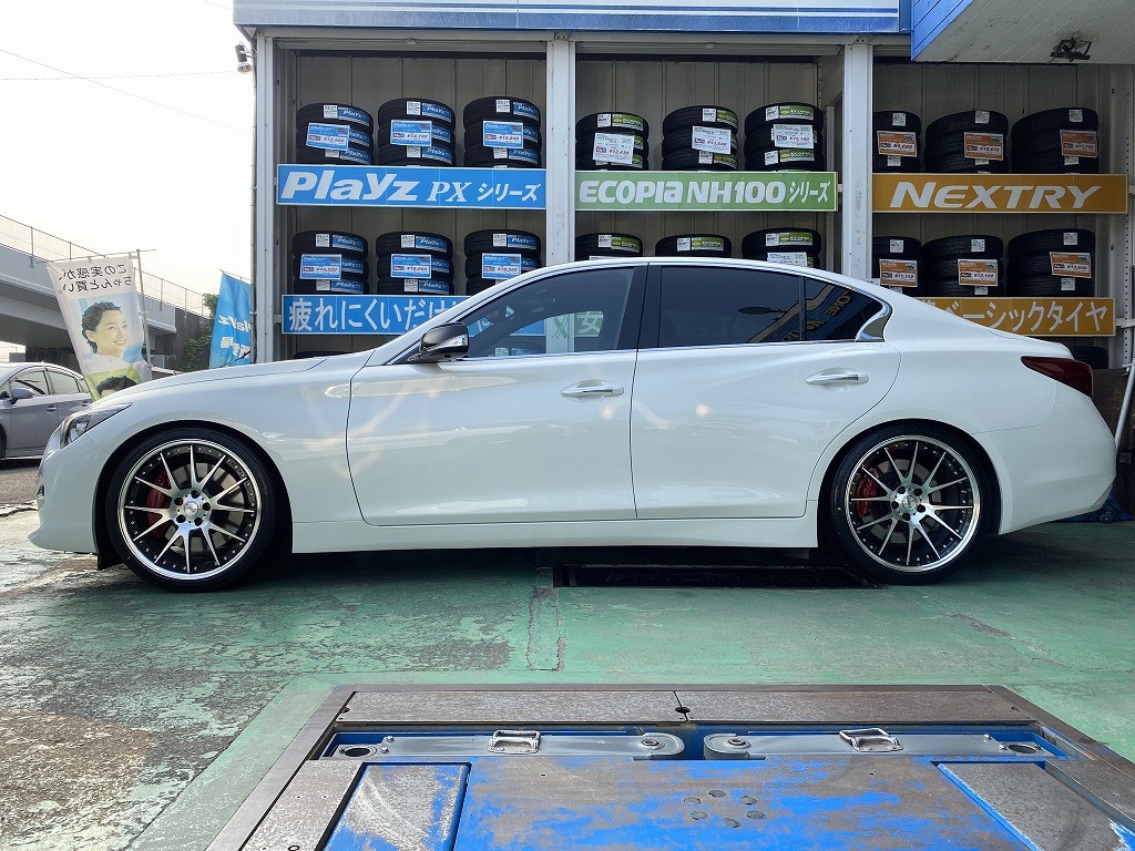 スカイライン 400R V37 TWSエクスリート 206S ポテンザ S007A装着