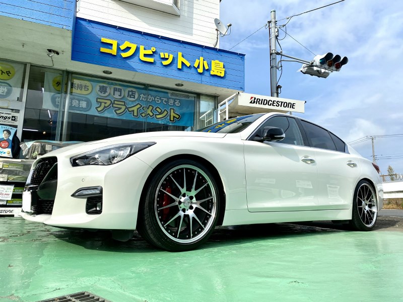 スカイライン 400R V37 TWSエクスリート 206S ポテンザ S007A装着