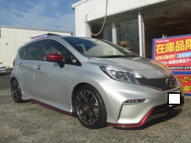 乗り心地の改善 ノートnismo Sの足回り交換 スーパーアライメント施工 日産 ノートnismo S 足まわり サスペンション ブレーキ 足まわり サスペンション ブレーキ サスペンションパーツ関連取付 アフターパーツ取り付け事例 コクピット 麻生 お店